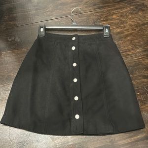 Black button up skirt